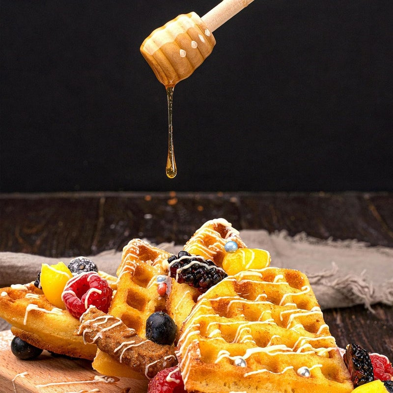 Ucheom Wooden Honey Dipper Sticks, 3Pcs Mini Honey Spoon for Honey Jar Dispense Mixing Stirrer - Image 4