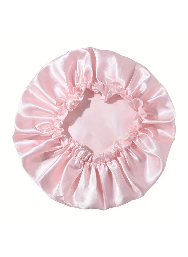 Pink Lace Hair Protection Sleep Cap For Women Breathable Summer Long Hair Bonnet - Image 2