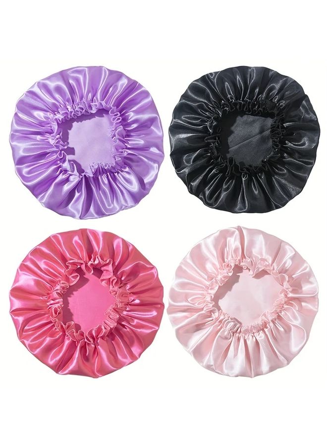 Pink Lace Hair Protection Sleep Cap For Women Breathable Summer Long Hair Bonnet - Image 1