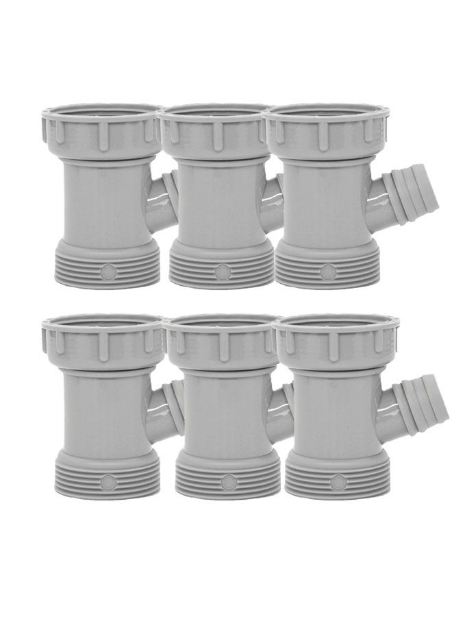 6PCS Water Pipe Accessories: Overflow Three-Way Washbasin Water Four-Way Overflow Water Pipe Accessories for Kitchen Single Sink Sink Row - Image 1