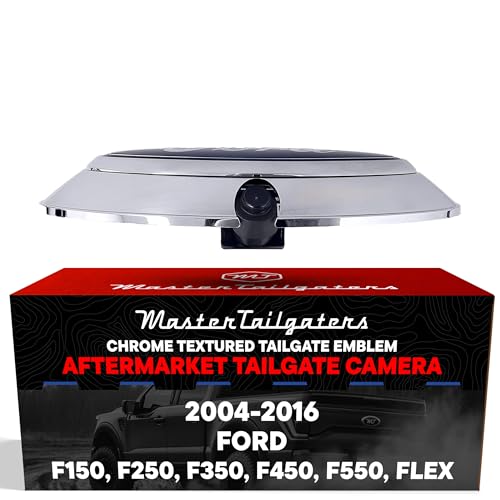 Master Tailgaters Emblem Backup Camera Replacement for Ford F150, F250, F350, F450, F550 (2004-2016), Flex (2009-2012) | IP68 Waterproof | Easy to Install | Genuine Ford Emblem - Image 1