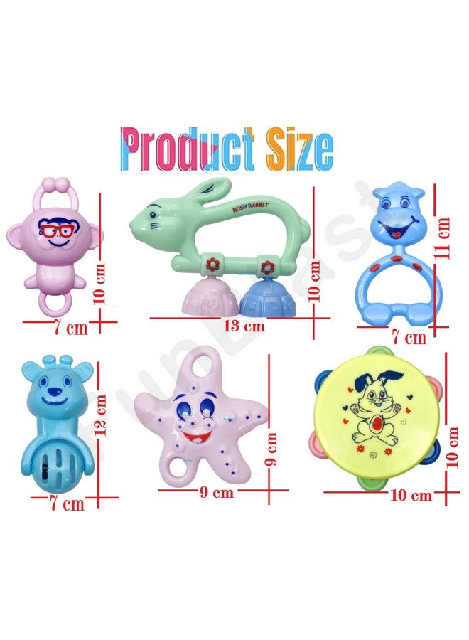 FunBlast Rattle Set for Babies 0-6 Months - Rattle and Teether Toys for Baby Toys Rattle Toy for New Born Early Development Toys for Baby, Toddlers Toys - Best Return Gifts for Kids Birthday (6 Unit) - Image 4