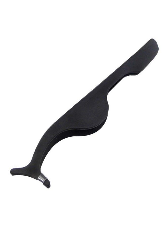 Gugzy Siempre21 Stainless Steel False Eyelashes Extension Applicator Tool Fish Tail Clip Auxiliary Clip Tweezers Nipper Tool (1 Black) - Image 2