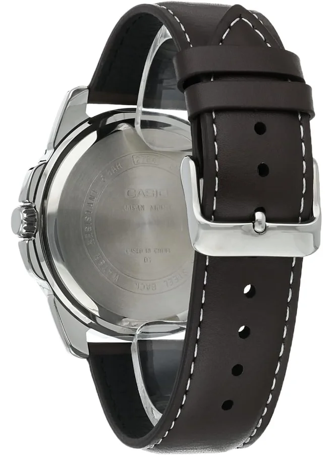 CASIO Casio Men's Watch - MTP-1314L-7AVDF White Dial, Brown Band