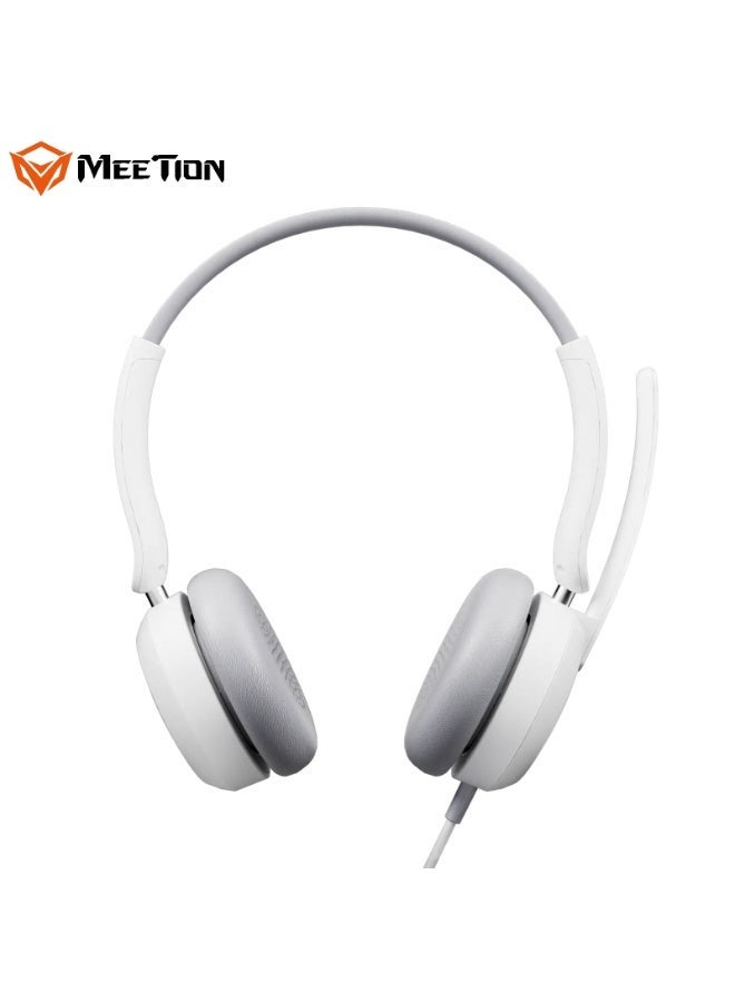 MEETION ENC USB Wired Office Headset HP005U Plug & Play USB Connectivity 40mm Driver Flexible Microphone ENC Technology - Image 4