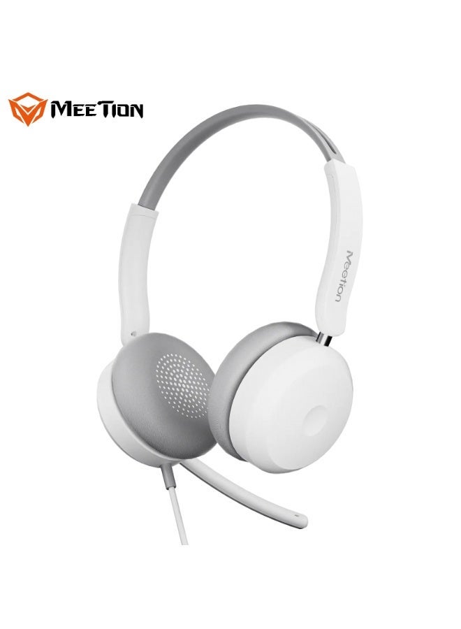MEETION ENC USB Wired Office Headset HP005U Plug & Play USB Connectivity 40mm Driver Flexible Microphone ENC Technology - Image 5