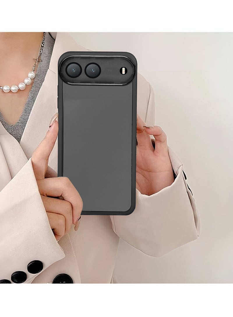 دبليو تيك غطاء خلفي لهاتف Infinix Hot 60i 5G 2025 بحماية عدسة الكاميرا من السيليكون الشفاف الناعم، نحيف للغاية، أنيق، مع إطار مطلي كهربائياً للكاميرا - أسود - Image 4