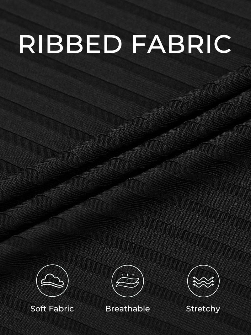 Summer Mae Ribbed Maternity One Piece Swim Dress Pregnancy Swimsuit with Built-in Bottom Swimwear Tie Knot Skirt Bathing Suit Dark 12 - Image 5