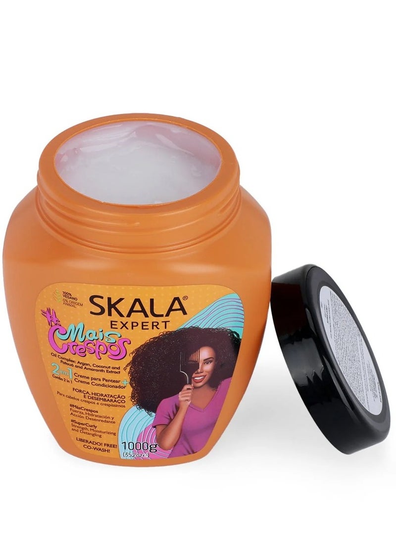 سكالا كريم معالج مرطب للشعر 2 في 1 للشعر المجعد والمجعد جدا - 1000 جم - Image 2