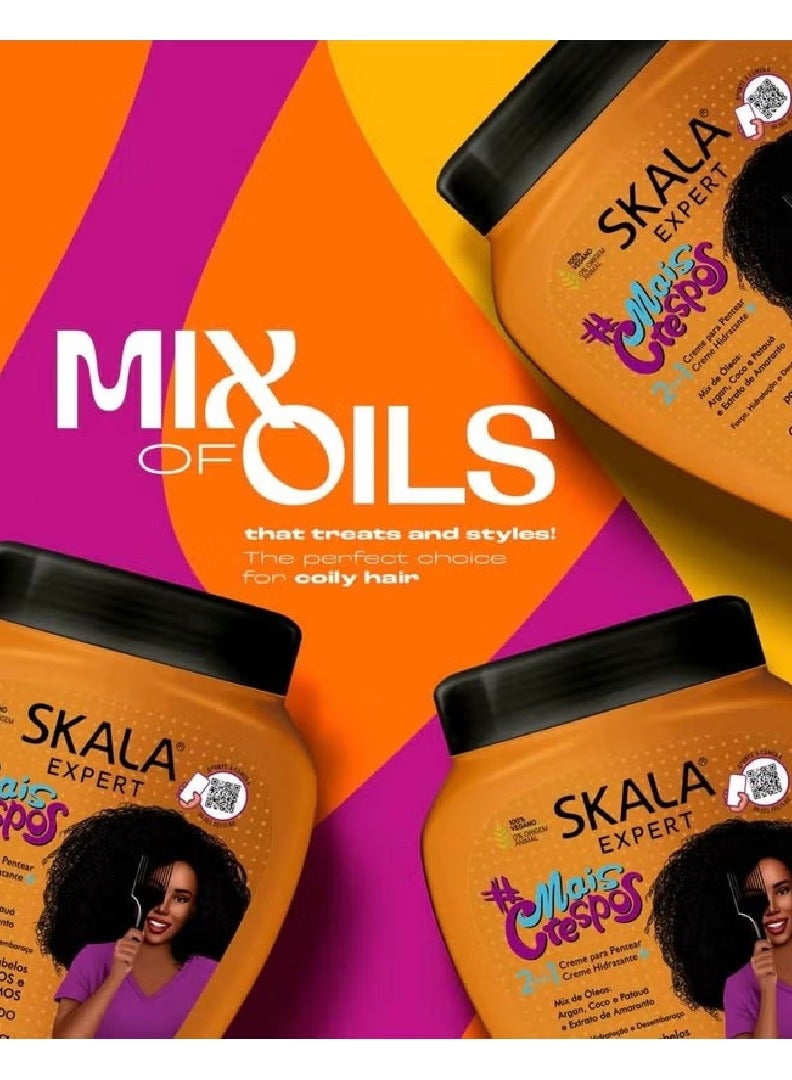 سكالا كريم معالج مرطب للشعر 2 في 1 للشعر المجعد والمجعد جدا - 1000 جم - Image 4