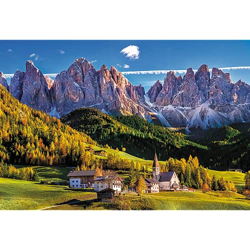 Trefl Val di Funes Valley Dolomites Italy 1500 Piece Jigsaw Puzzle Red 33x23 Print DIY Jigsaw Creative Fun Classic Puzzle for Adults and Children from 14 Years Old - Image 5