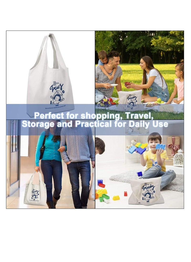 SYOSI - Canvas Tote Bags, with Inner Pocket Reusable Grocery Bags Bulk Reusable Shopping Bags Large Capacity Machine Washable - Image 1