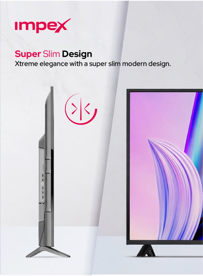 Impex 58 Inch 4K UHD Smart LED TV - Android, Quad Core, Frameless, A+ Panel, Wi-Fi, 3 HDMI, 2 USB, RJ45, DVB-T2, 3840x2160 Resolution, 176° Viewing Angle, Slim Design, 2 Year Warranty - Gloria 58 UHD Smart - Black GLORIA 58 UHD SMART Black - Image 5