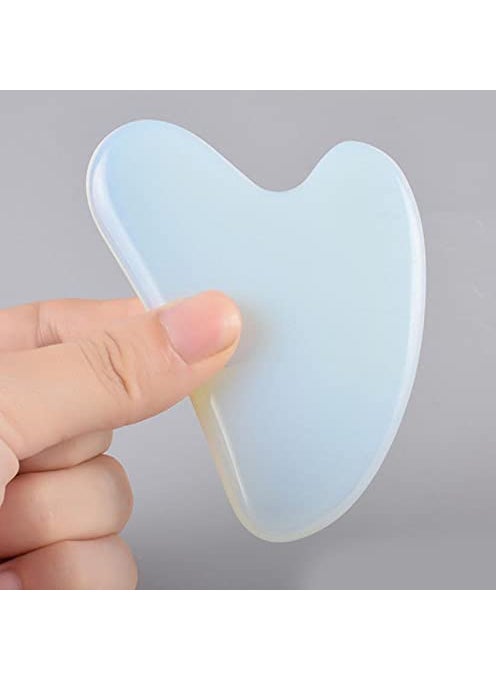 Pinkcity Creation PINKCITY CREATION Opel Gua Sha Board Natural Healing Stone GuaSha Tools for Facial Skincare AntiAging AntiWrinkles Lifting Your Face and Lymphatic Drainage  - Image 3