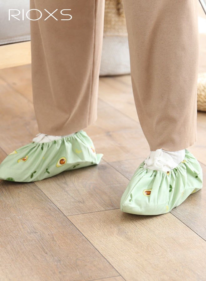 ريوكس 5 أزواج من أغطية الأحذية للأطفال، أغطية أحذية مطبوعة غير قابلة للانزلاق وقابلة لإعادة الاستخدام للبنين والبنات، أغطية أحذية وأحذية طويلة قابلة للتنفس ومطبوعة بنقوش زهور جميلة للاستخدام في الداخل والخارج، واقي أحذية للأطفال قابل للغسل وقابل لإعادة التدوير ومتين، يحمي منزلك وأرضياتك وأحذيتك، لون أزرق، مقاس 27-35 حسب المقاسات الأوروبية - Image 4