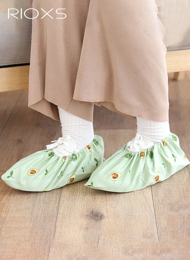 ريوكس 5 أزواج من أغطية الأحذية للأطفال، أغطية أحذية مطبوعة غير قابلة للانزلاق وقابلة لإعادة الاستخدام للبنين والبنات، أغطية أحذية وأحذية طويلة قابلة للتنفس ومطبوعة بنقوش زهور جميلة للاستخدام في الداخل والخارج، واقي أحذية للأطفال قابل للغسل وقابل لإعادة التدوير ومتين، يحمي منزلك وأرضياتك وأحذيتك، لون أزرق، مقاس 27-35 حسب المقاسات الأوروبية - Image 3