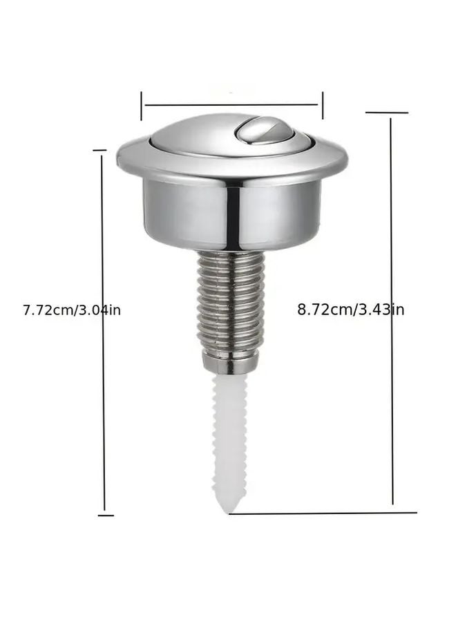1pc Wall Mounted PVC Toilet Flush Button Push Type Bathroom Flush Handle Classic Style - Image 4