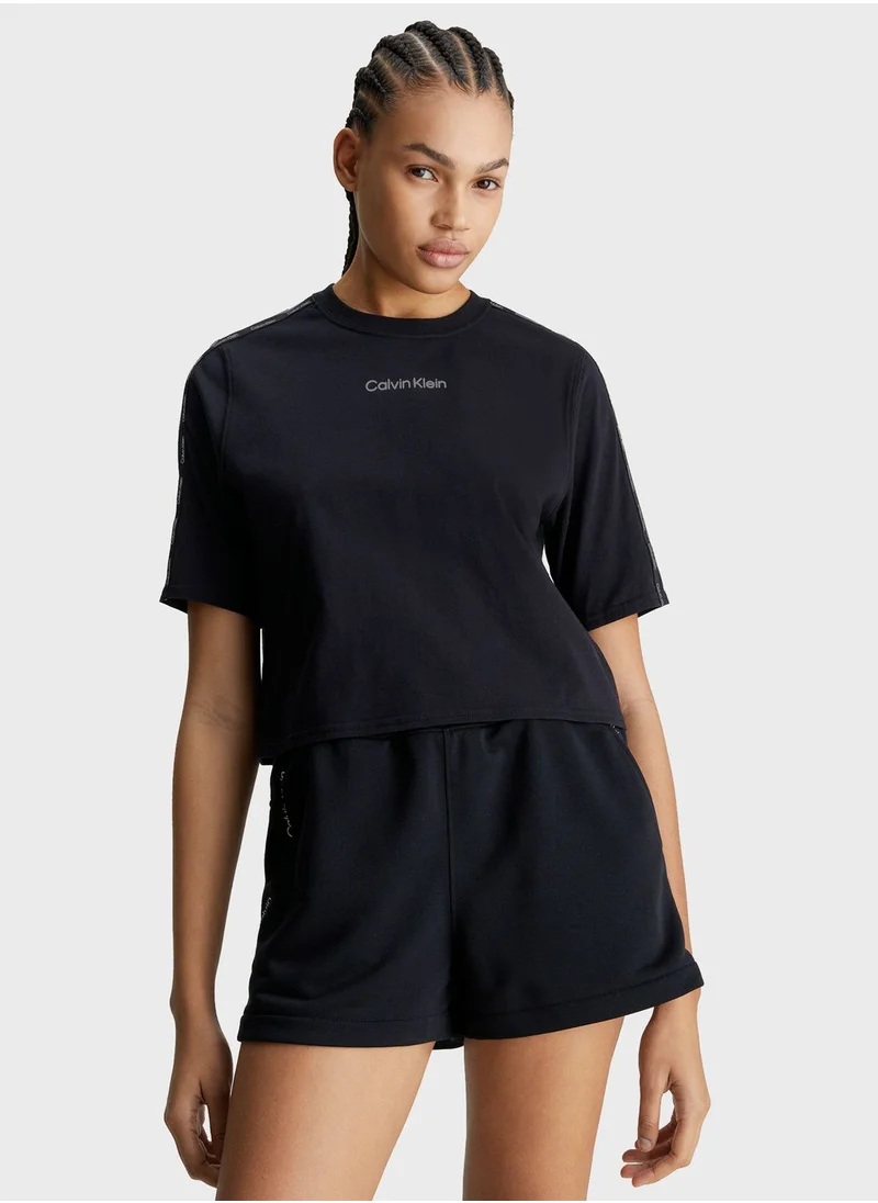 Calvin Klein Sports Logo Cropped T-Shirt