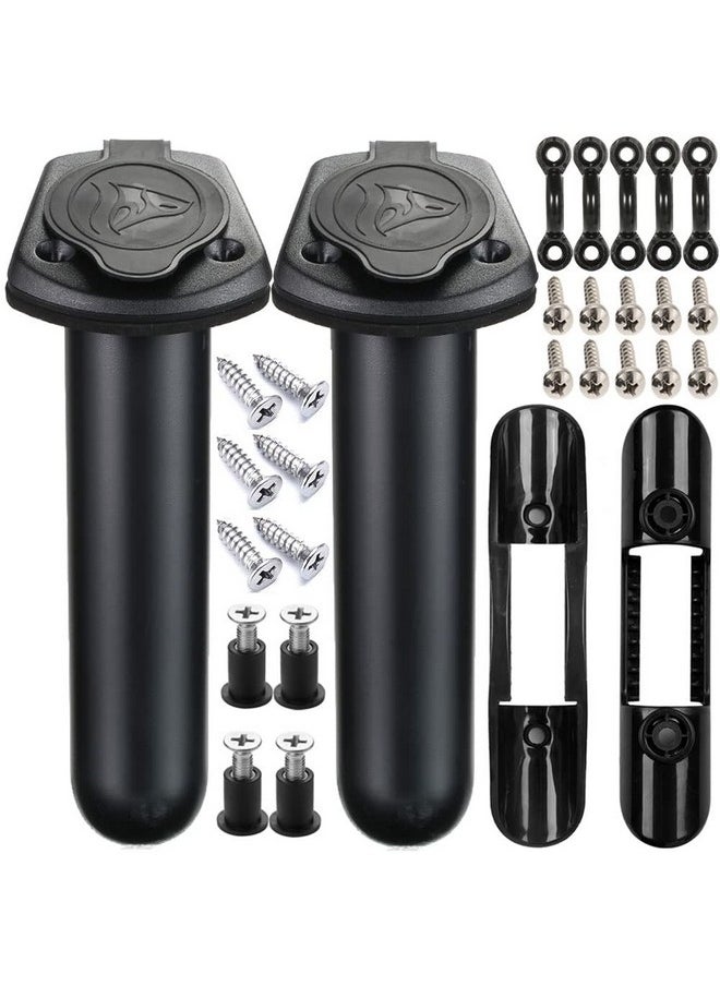 Borogo 2Pcs Kayak Fishing Rod Holder & 2Pcs Kayak Paddle Holder Clips(Including Screws) For Kayak Fishing Boat Canoe And Fishing Tackle Accessory Tool  - Image 2