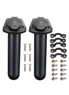 Borogo 2Pcs Kayak Fishing Rod Holder & 2Pcs Kayak Paddle Holder Clips(Including Screws) For Kayak Fishing Boat Canoe And Fishing Tackle Accessory Tool  - Image 3
