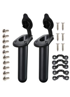 Borogo 2Pcs Kayak Fishing Rod Holder & 2Pcs Kayak Paddle Holder Clips(Including Screws) For Kayak Fishing Boat Canoe And Fishing Tackle Accessory Tool  - Image 4