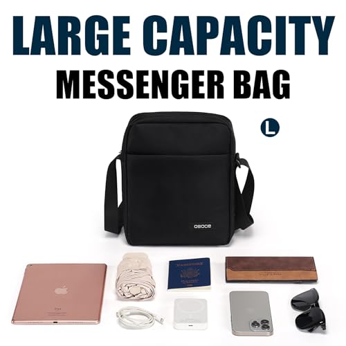 OSOCE Messenger Bag, Crossbody Bag Shoulder Bag for Men Water Resistant Man Bag Man Purse for Business Office, L - Image 3