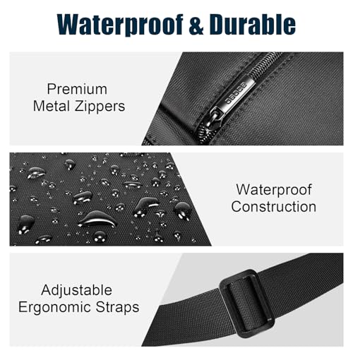 OSOCE Messenger Bag, Crossbody Bag Shoulder Bag for Men Water Resistant Man Bag Man Purse for Business Office, L - Image 4