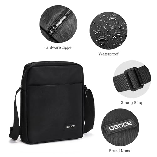 OSOCE Messenger Bag, Crossbody Bag Shoulder Bag for Men Water Resistant Man Bag Man Purse for Business Office, L - Image 5