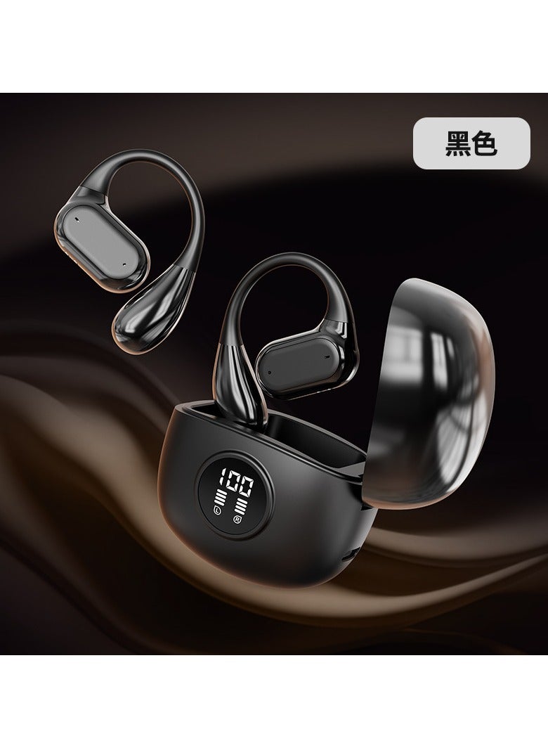 Healife Wireless Clip-On Bluetooth Earbuds with Power Display, Low Latency 5.3 Chip, Noise Reduction & HD Calls, Ideal for Sports & Running, Android/iOS Compatible