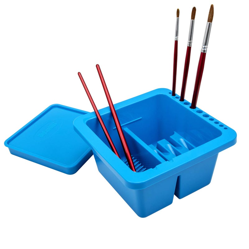 MYLIFEUNIT MyLifeUNIT Paint Brush Cleaner Paint Brush Holder and Organizers for Acrylic Watercolor and WaterBased Paints Blue