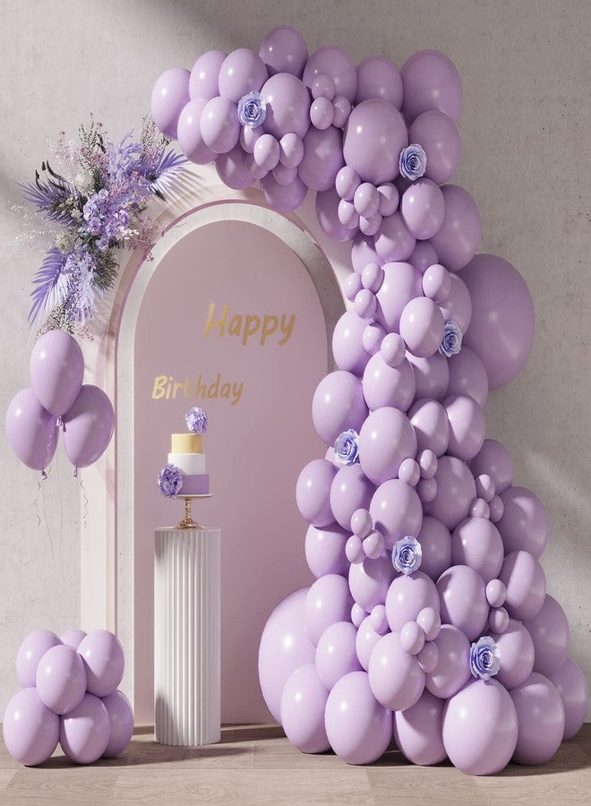 RUBFAC 87pcs Lavender Balloons Different Sizes 18 12 10 5 Inches for Garland Arch, Premium Pastel Latex Balloons for Birthday Party Wedding Baby Shower Bridal Shower Decorations - Image 1