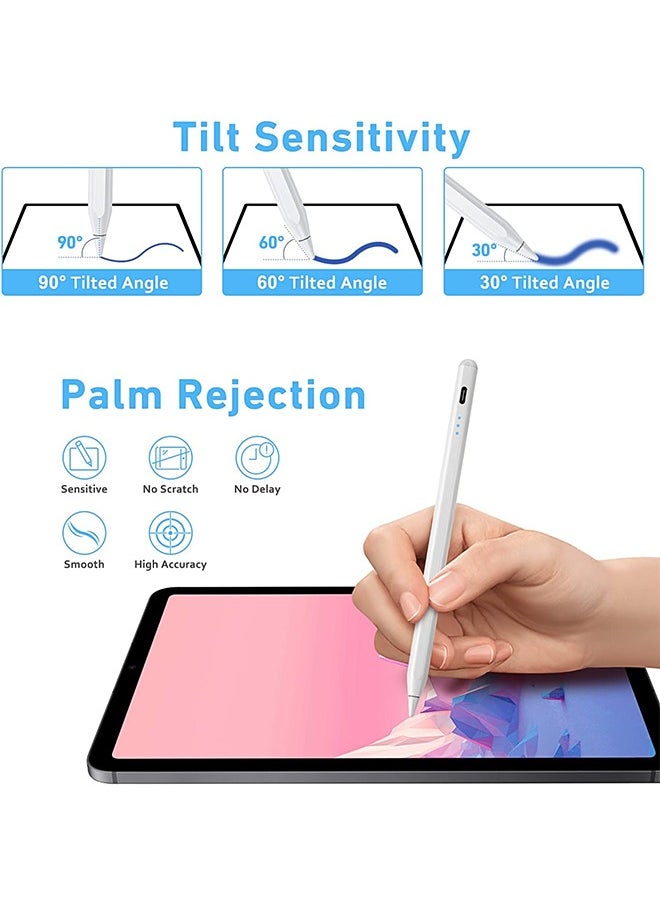 Stylus Pen for ipad, Active Pencil with Quick Charge, Palm Rejection Tilt Sensor, Magnetic Pen Compatible with 2018-2022 iPad Pro 11"/12.9",iPad 10/9/8/7/6,iPad Mini 5/6,iPad Air3/4/5  - Image 4