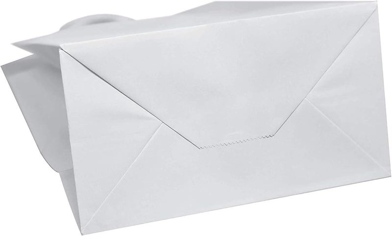 PPJ ® - PLAIN WHITE CRAFT (10 PCS) PAPER CARRY BAG, 16 Inch X 12 Inch X 6 Inch for DIWALI/WEDDING/FUNCTION/BIRTHDAY/RETURN GIFTS/CHRISTMAS/SHOPPING/GIFTING/GIFT BAGS/GIFT COVERS (Pack of 10) - Image 4