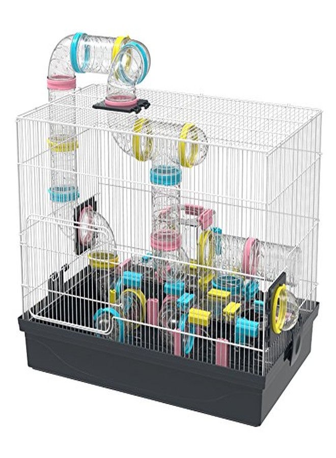 GNB PET Super Large Hamster DIY 20‘’x12''x15'' Cage Habitat with Complete Tunnel Module (Black) - Image 1