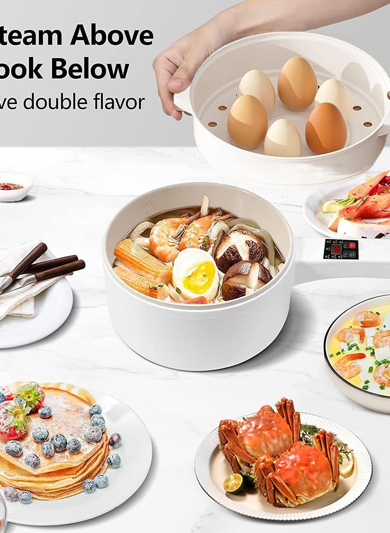 Arabayt 3L Electric Hot Pot & Steamer - Multifunctional, Portable, Non-Stick Frying Pan with Smart Button | Suitable for Ramen, Steak, Rice, Soup, Oatmeal & Eggs - Image 4