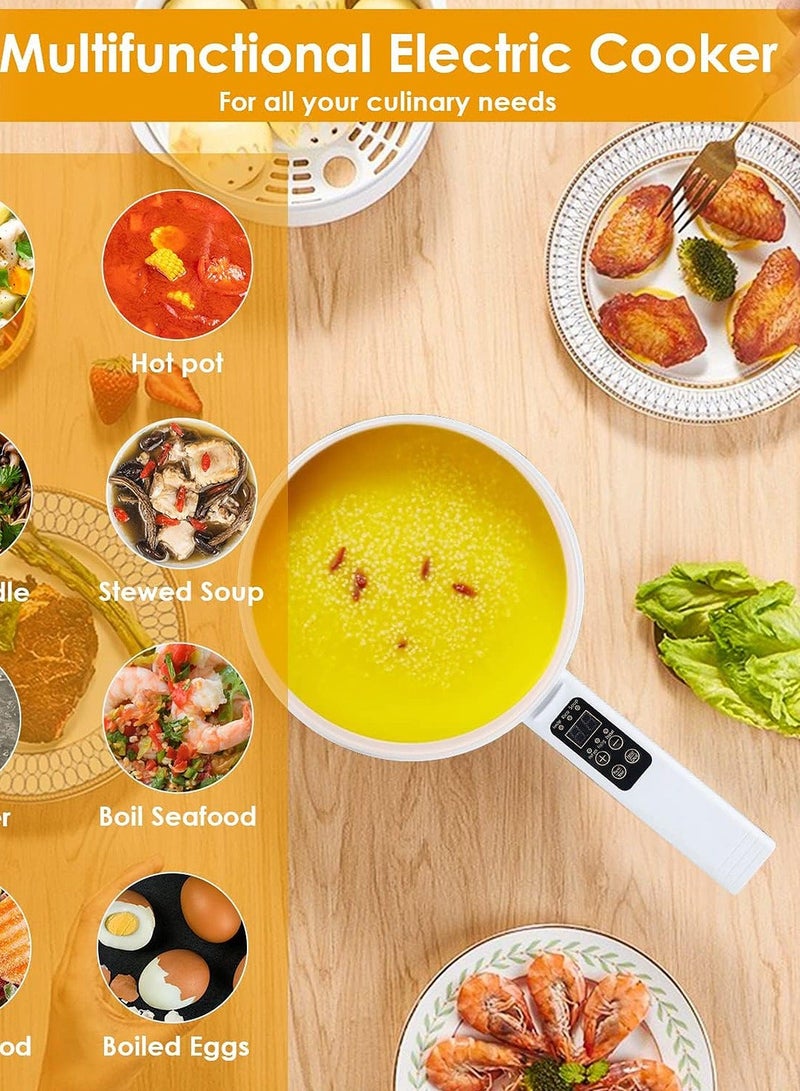 Arabayt 3L Electric Hot Pot & Steamer - Multifunctional, Portable, Non-Stick Frying Pan with Smart Button | Suitable for Ramen, Steak, Rice, Soup, Oatmeal & Eggs - Image 3