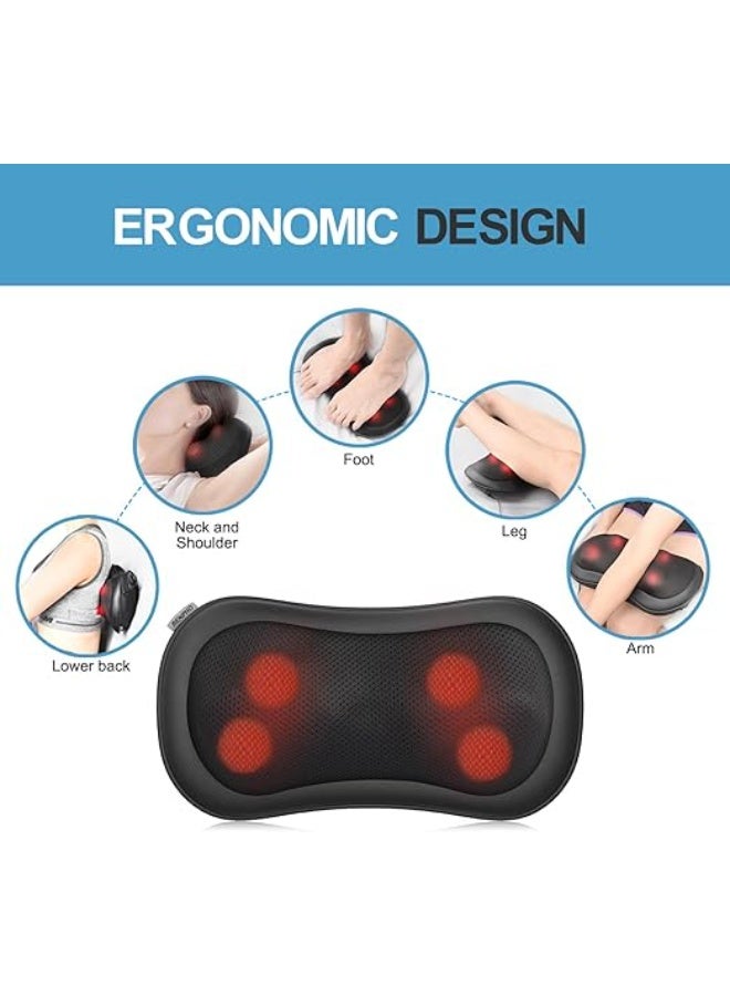RENPHO Back Massager with Heat, Shiatsu Massage Pillow with Deep Tissue Kneading for Neck Back Shoulder, Relaxation Gifts for Mom Dad, Use at Home Office - Image 3
