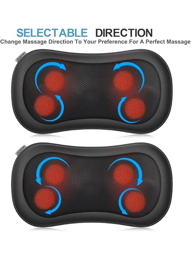 RENPHO Back Massager with Heat, Shiatsu Massage Pillow with Deep Tissue Kneading for Neck Back Shoulder, Relaxation Gifts for Mom Dad, Use at Home Office - Image 4