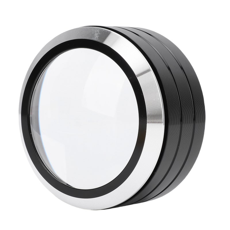 5X Cylinder Magnifying Glass Aluminum Alloy 6 LED Lights 70mm Diameter Lens K9 Optical Glass Desktop Magnifier - Image 2