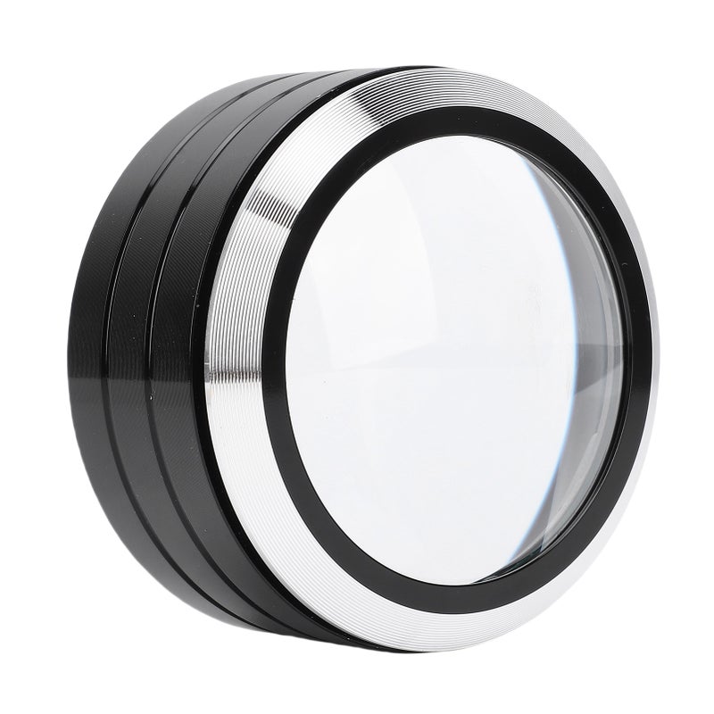 5X Cylinder Magnifying Glass Aluminum Alloy 6 LED Lights 70mm Diameter Lens K9 Optical Glass Desktop Magnifier - Image 3