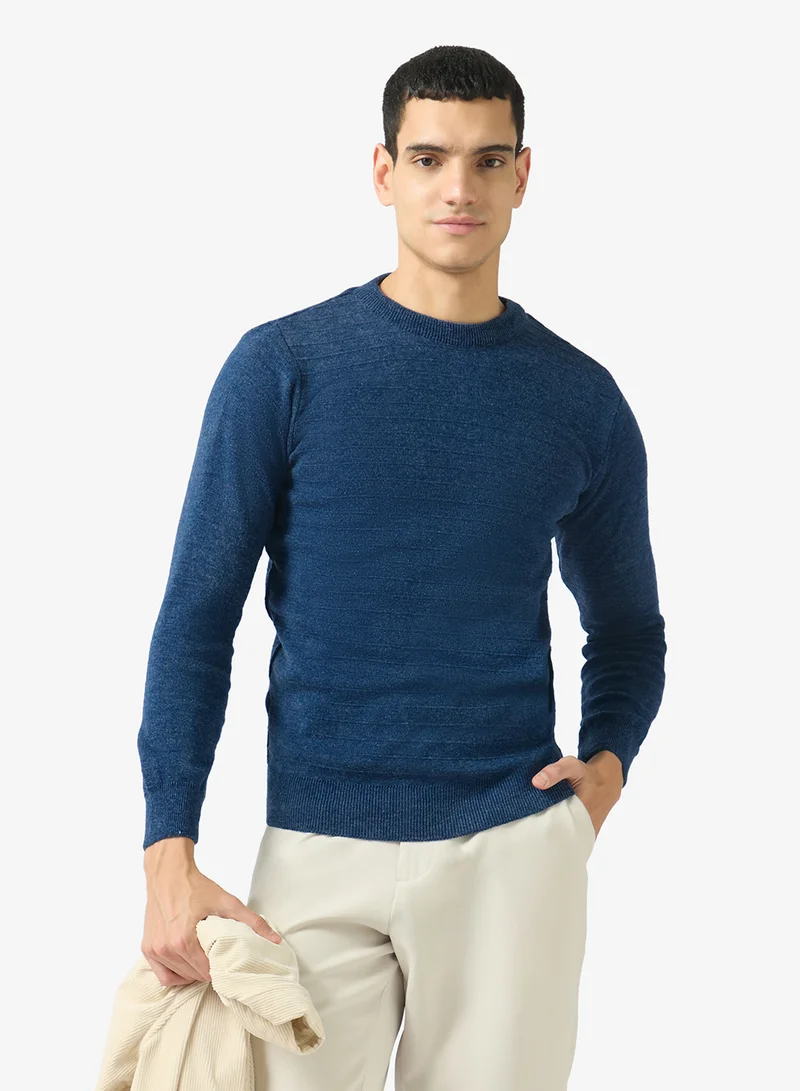 Robert Wood Casual Crew Neck Pullover Sweater