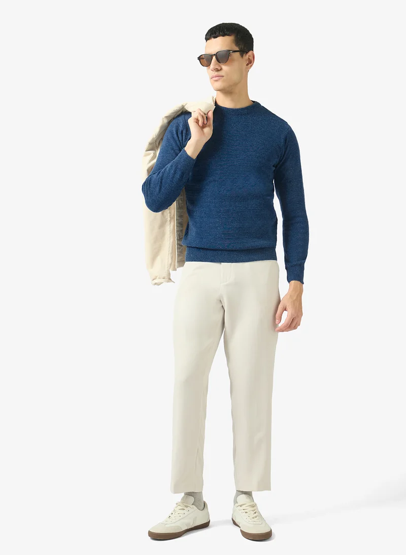 Robert Wood Casual Crew Neck Pullover Sweater