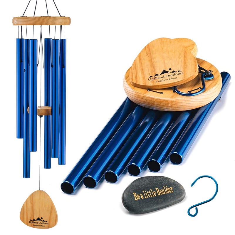UpBlend Outdoors UpBlend Outdoors Wind Chimes for Outside Gift for Mom Deep Tone Sympathy Gifts for Loss of Loved One Patio Decoration Memorial Windchimes 29 Blue