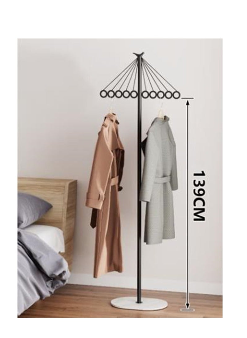 Golden Coat Rack Freestanding Clothes Stand Garment Rack Clothes Rack Metal Coat Racks Hanger Stand Clothes Rail Stand Clothes Hanger Organizer with Marble Base for Hanging Clothes, Hats, Bags - Image 3