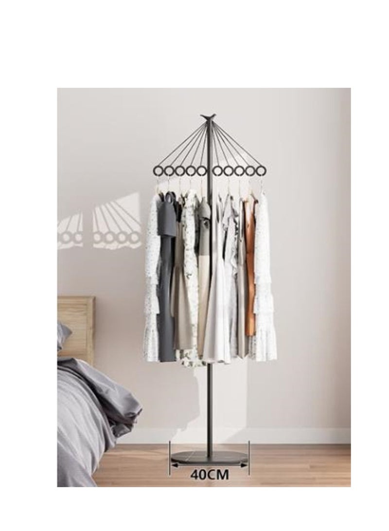 Golden Coat Rack Freestanding Clothes Stand Garment Rack Clothes Rack Metal Coat Racks Hanger Stand Clothes Rail Stand Clothes Hanger Organizer with Marble Base for Hanging Clothes, Hats, Bags - Image 2