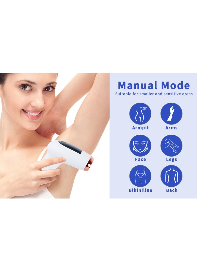 DUNISO إزالة الشعر بالليزر، جهاز إزالة الشعر الكهربائي المحمول، آلة إزالة الشعر بنقطة التجمد، جهاز إزالة الشعر IPL، ماكينة حلاقة الجسم بدون ألم للاستخدام المنزلي، 900000 ومضة، 5 مستويات طاقة، مع نظارات شمسية وماكينة حلاقة، مناسبة للوجه والجسم بالكامل - Image 2