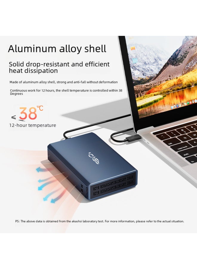 2.5 Inch Double Disk Array Cabinet Mobile Hard Disk Box 12T Expansion Usb3.0 Solid State Mechanical Disk Array Box-Color:Double-tray 3.5 Inch Hard Disk Cabinet - Image 5