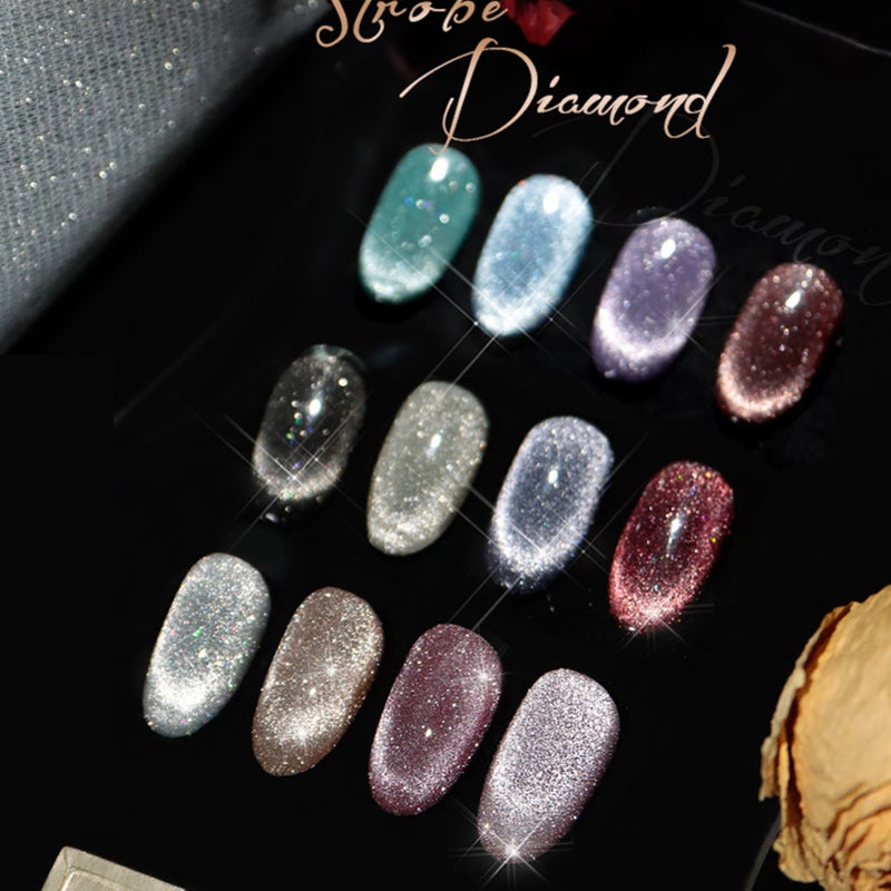ANNIES Cats Eye Reflective Glitter Nail Glue Fashion Sparkling Diamond Nail Glue DIY Nail Art Fingernail Decoration - Image 4