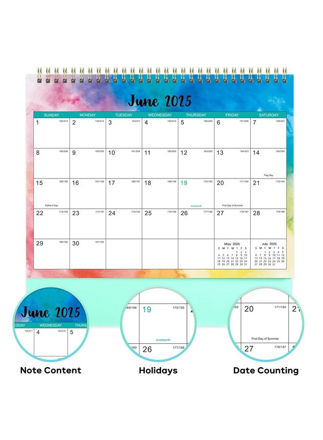 MaaIbok 2025 Desk Calendar - Desk Calendar 2025 Standing Flip, January 2025 - December 2025, 10" X 8.3", Desktop Calendar 2025 With Memo Pages, Holidays & Large Blocks - Image 4