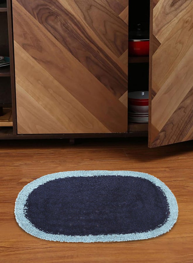 Status Contract Microfiber Soft and Super Absorbent Door Mat- (Blue), 38 x 58 Cm  - Image 1